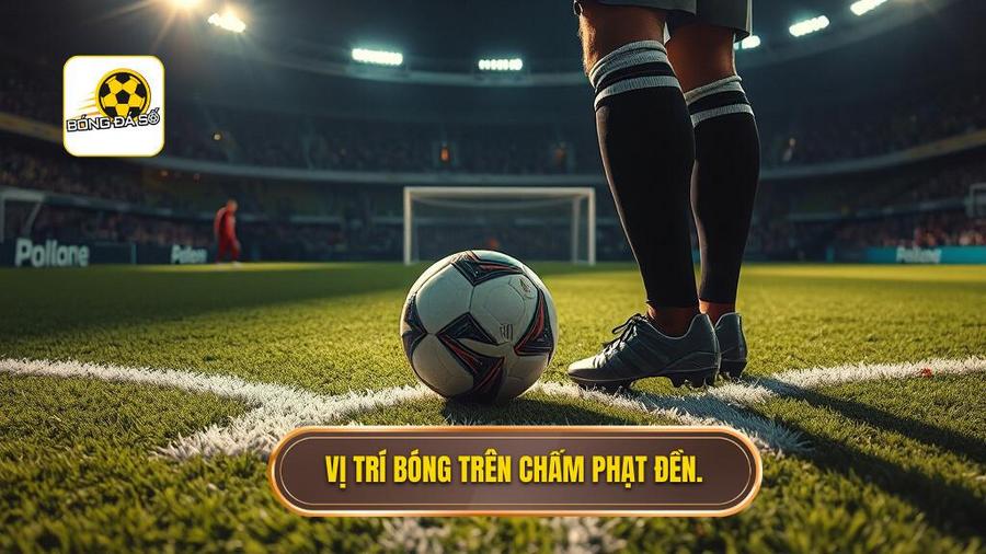 1. Vị trí bóng trên chấm phạt đền.