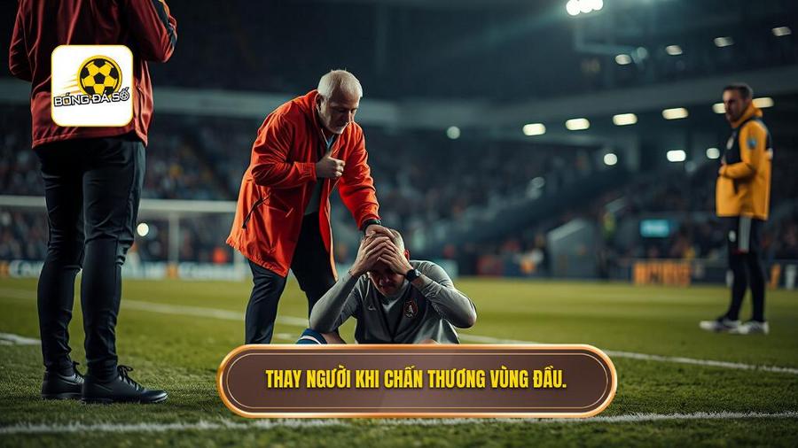 2. Thay người khi chấn thương vùng đầu.